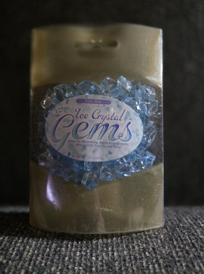 Pack Of 125 Blue Ice Crystal Gems New For Crafts