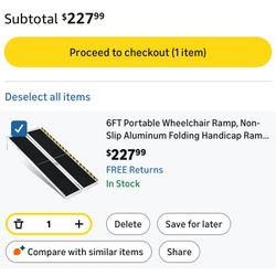 6 FT LONG x 27 INCH PORTABLE RAMP