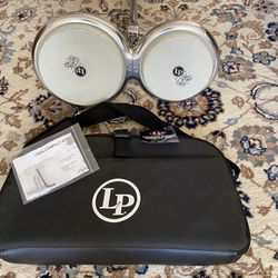 LP Latin Percussion Compact Bongos  w/Case