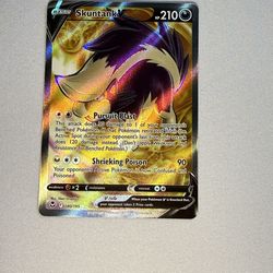 Pokémon TCG Skuntank V Ultra Rare Full Art Holo 180/195 Silver Tempest English