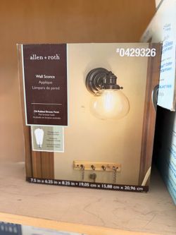 Allen and Roth Wall Sconce with Bronze Finish