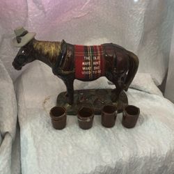 RARE VINTAGE ENESCO THE OLD MARE PLOW HORSE DECANTER ~ BREYER OLD TIMERRARE VINTAGE ENESCO THE OLD MARE PLOW HORSE DECANTER ~ BREYER OLD TIMER 