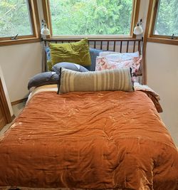 Queen Size Mid Century Bed frame And Mattress
