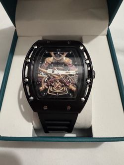 ⌚ BIBI Luxury Skeleton Watch – Black Edition ⌚