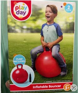 Play Day Inflatable Bouncer Ball with Pump