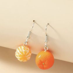  Cute Orange Fruit Pendant Earrings For Women/Girls,