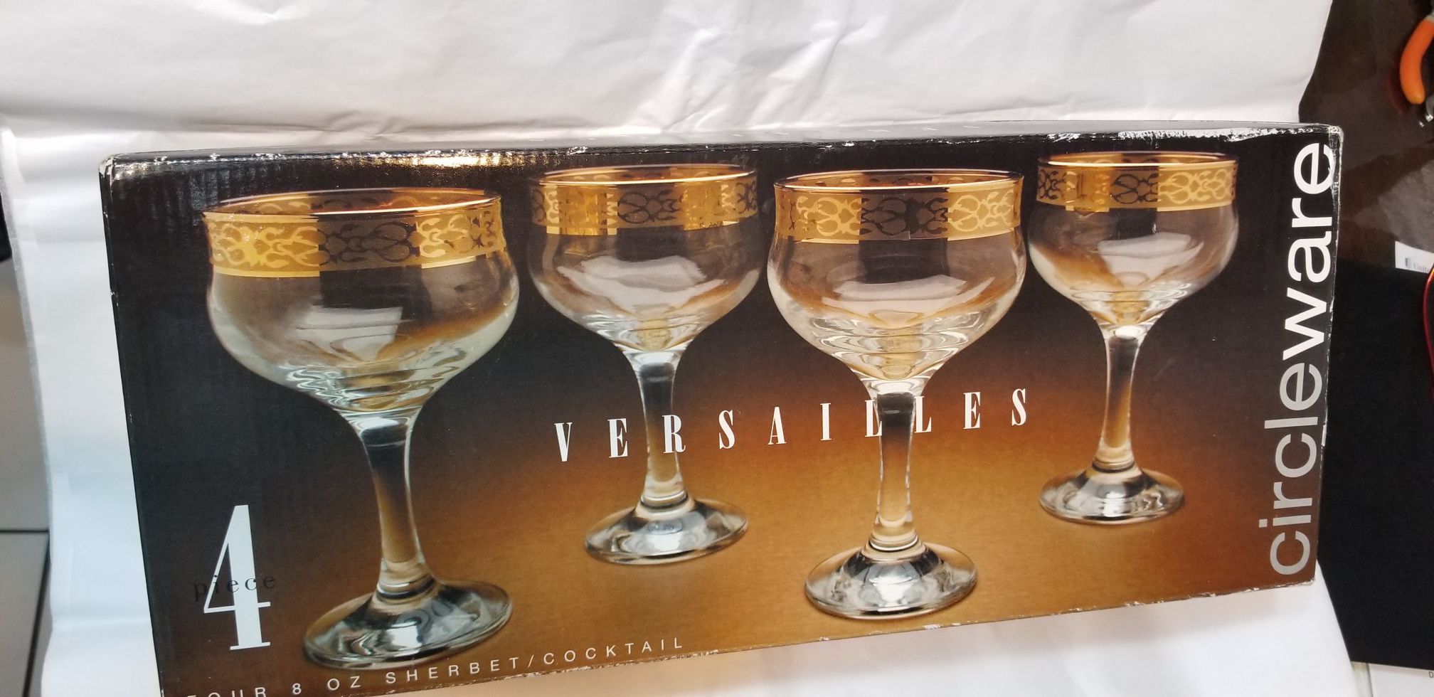 CIRCLEWARE VERSAILLES CRYSTAL SHERBET/COCKTAIL GLASSES