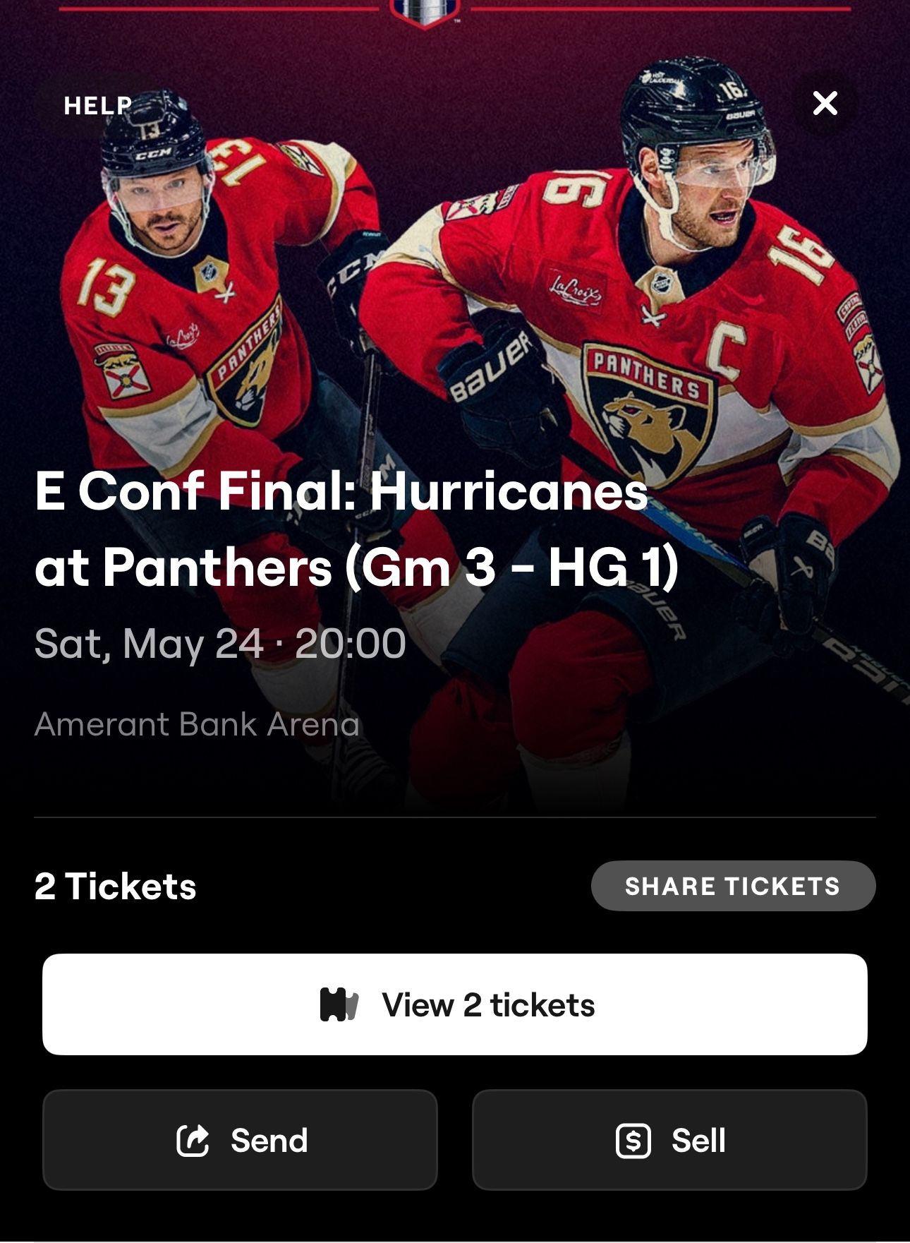 FLORIDA PANTHERS EASTERN CONFERENCE FINALS GAME 3 AMERANT ARENA