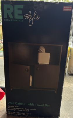 Wall Cabinet with Towel Bar