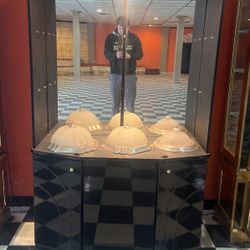 Wooden Fancy Mirrored Display Case