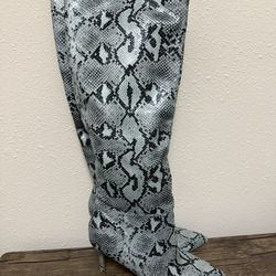 Steve Madden snake print boots