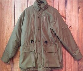 Winter RUGGEDEIR Coat Jacket Catalina Khaki Green Sz 42 Hood Rugged Warm Pockets