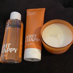 Pink Body Spray, Lotion And Candle