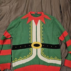 Ugly Christmas Sweater Elf Size Xl 