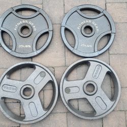 Weight Olympic Grip Plates 4x35s =#140lbs 