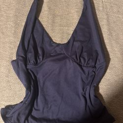 Over Neck, Navy Blue, Woman’s Top