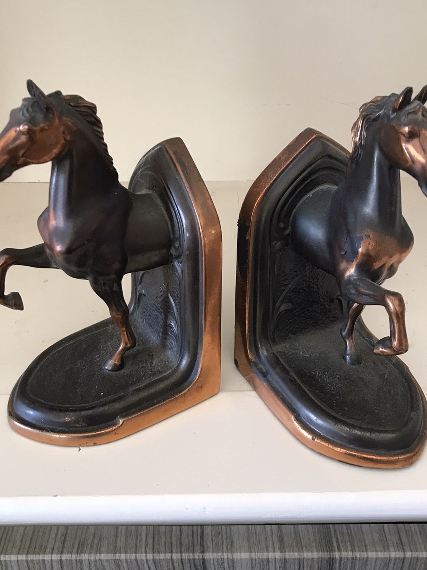 Antique Vintage Horse Bookends