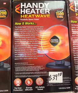 Handy Heater Heatwave Parabolic Space Heater