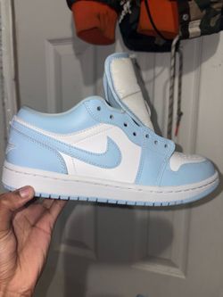 Jordan 1 Low white / ice blanc/bleu glace #sneakers #lows