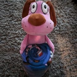 Courage the Cowardly Dog Plush and Blanket Set (With Tag)