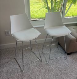 White stools $40 each counter height stools