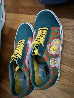 Vans the Simpsons colab moe green shoes with box as is condition size women 8