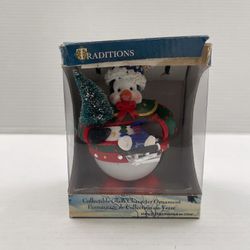 Traditions Collectible Glass Character Ornament, Penguin