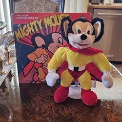 Mighty Mouse 1980 Record & Plushie/ Vinyl / Plush / Collectible / Collector / Vintage / Man Cave / Nostalgic / Retro / Decorative / Music / 80s / Gift