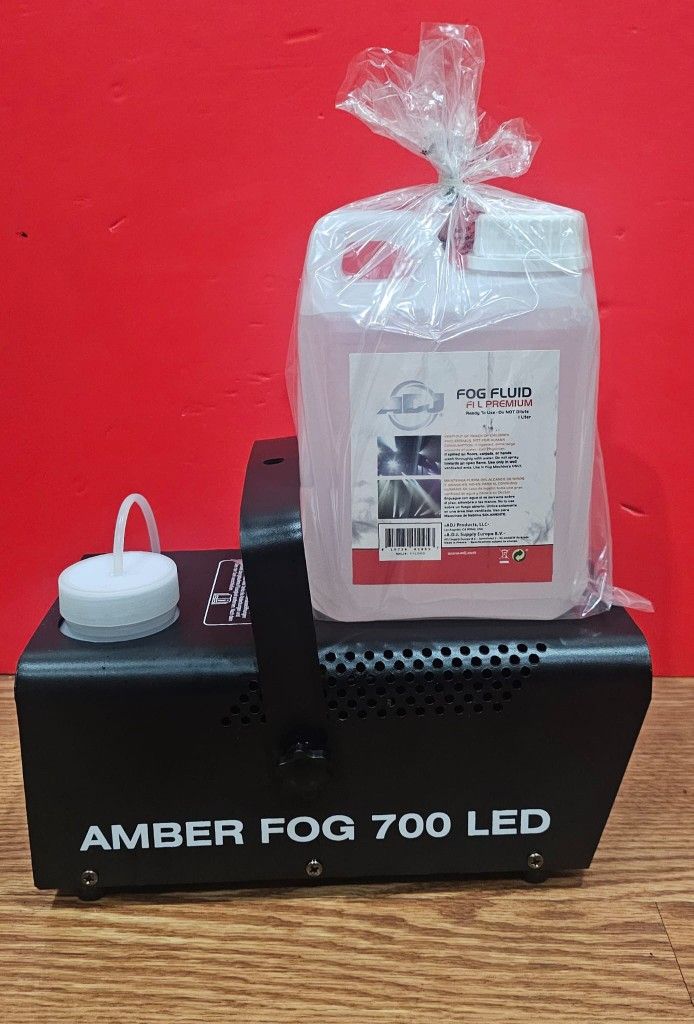 ADJ Eliminator Lighting Amber Fog 700 LED Fog Machine with Amber Lights(1) liter F4L PREMIUM