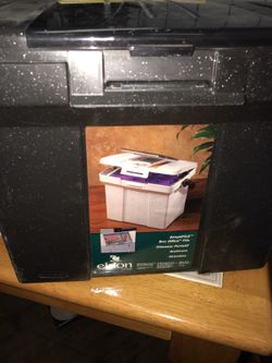 black simple file office box