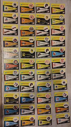 Vintage 80s MLB Team Logo Sticker Cards