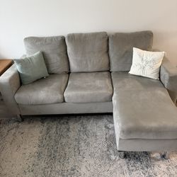 72" Modular Sofa with Chaise or Ottoman — Perfect for Cozy Apartment/Small Space