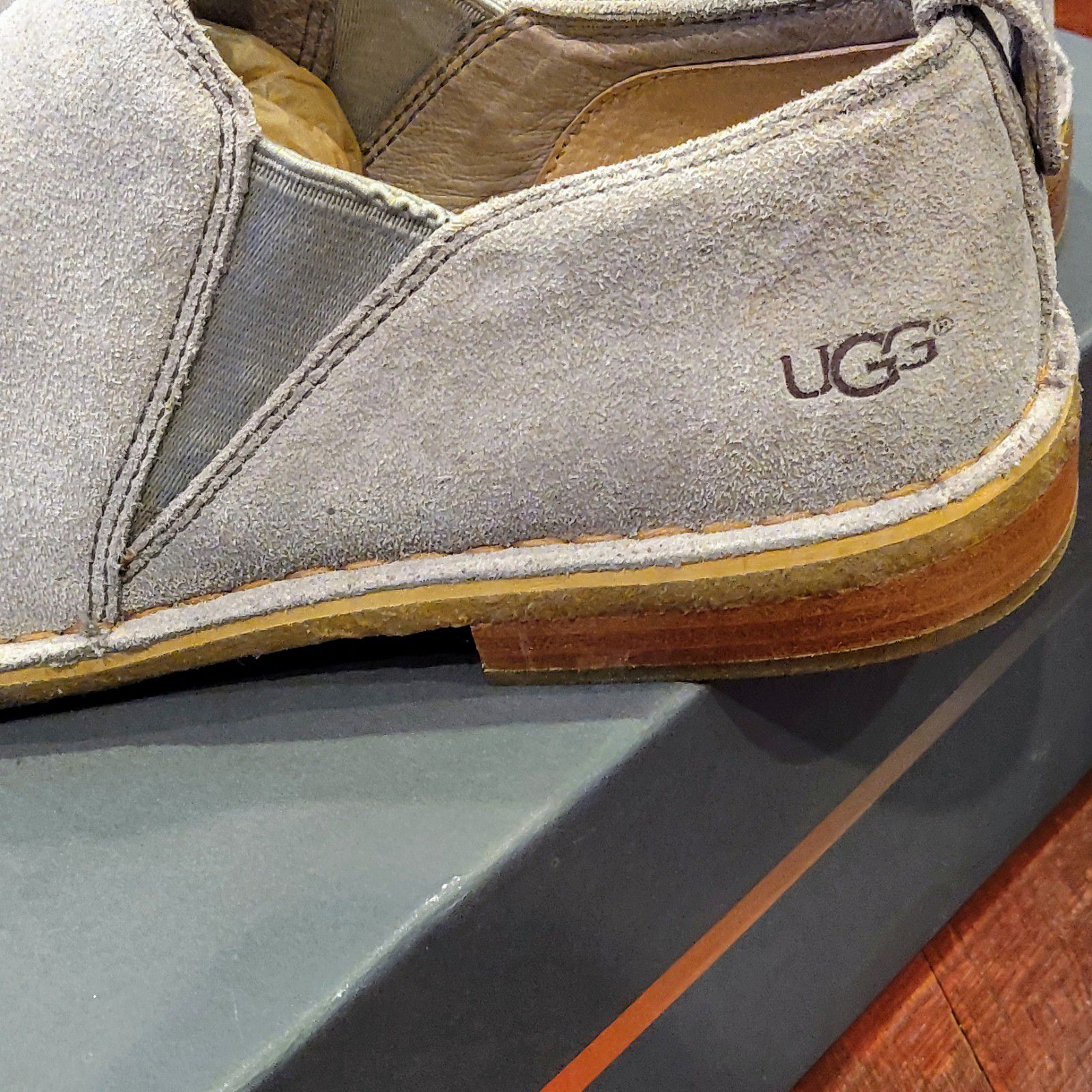 Ugg Grey Suede Camellia Loafers