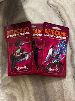 Riftbound League of Legends Vendetta Booster Packs x3
