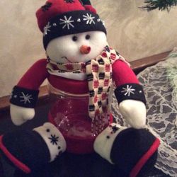 Snowman Storage Container New