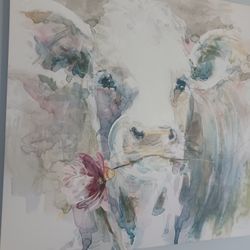 Cow Painting 40 By 40 Inches.  Beautiful