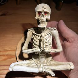 Red Eyed Skeleton Yoga, Prayer Sitting Pose