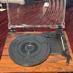 Vinyl Record Player with Speakers