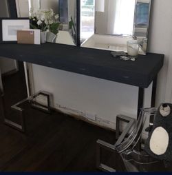 Williams Sonoma - Console Table, Faux Shagreen
