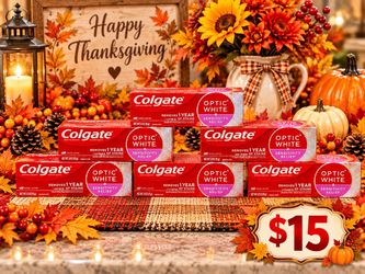 Colgate Optic White Sensitivity Relief Toothpaste 6-Pack