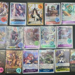 One Piece, Rift bound And Digimon Cards