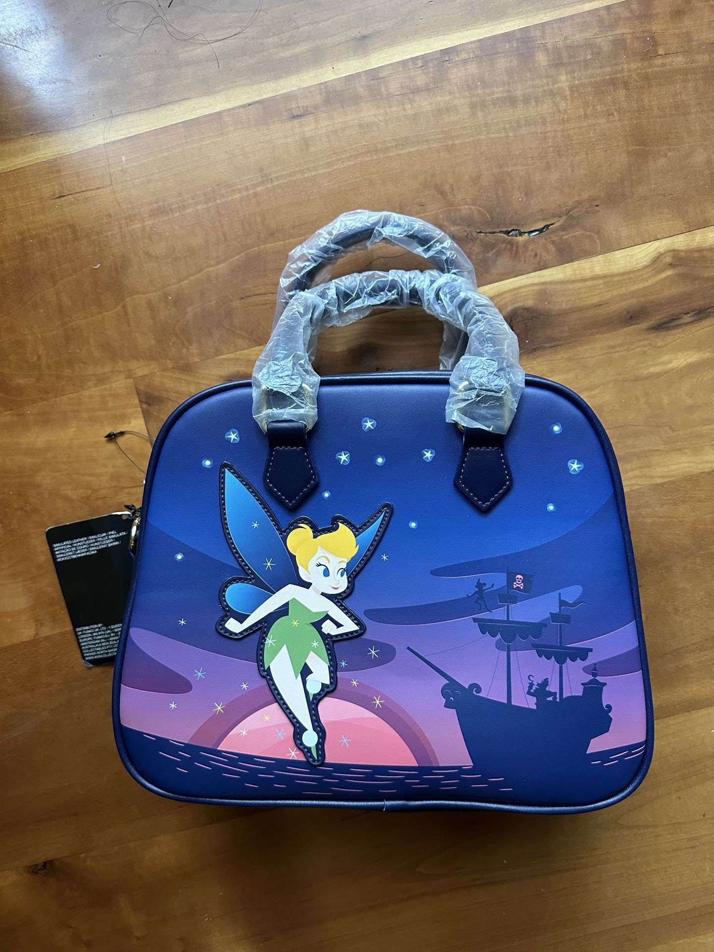 Loungefly Disney Peter Pan Tinker Bell & Jolly Roger Handbag