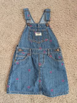 Toddler OshKosh B'gosh Jean Overall Dress - Size: 4T