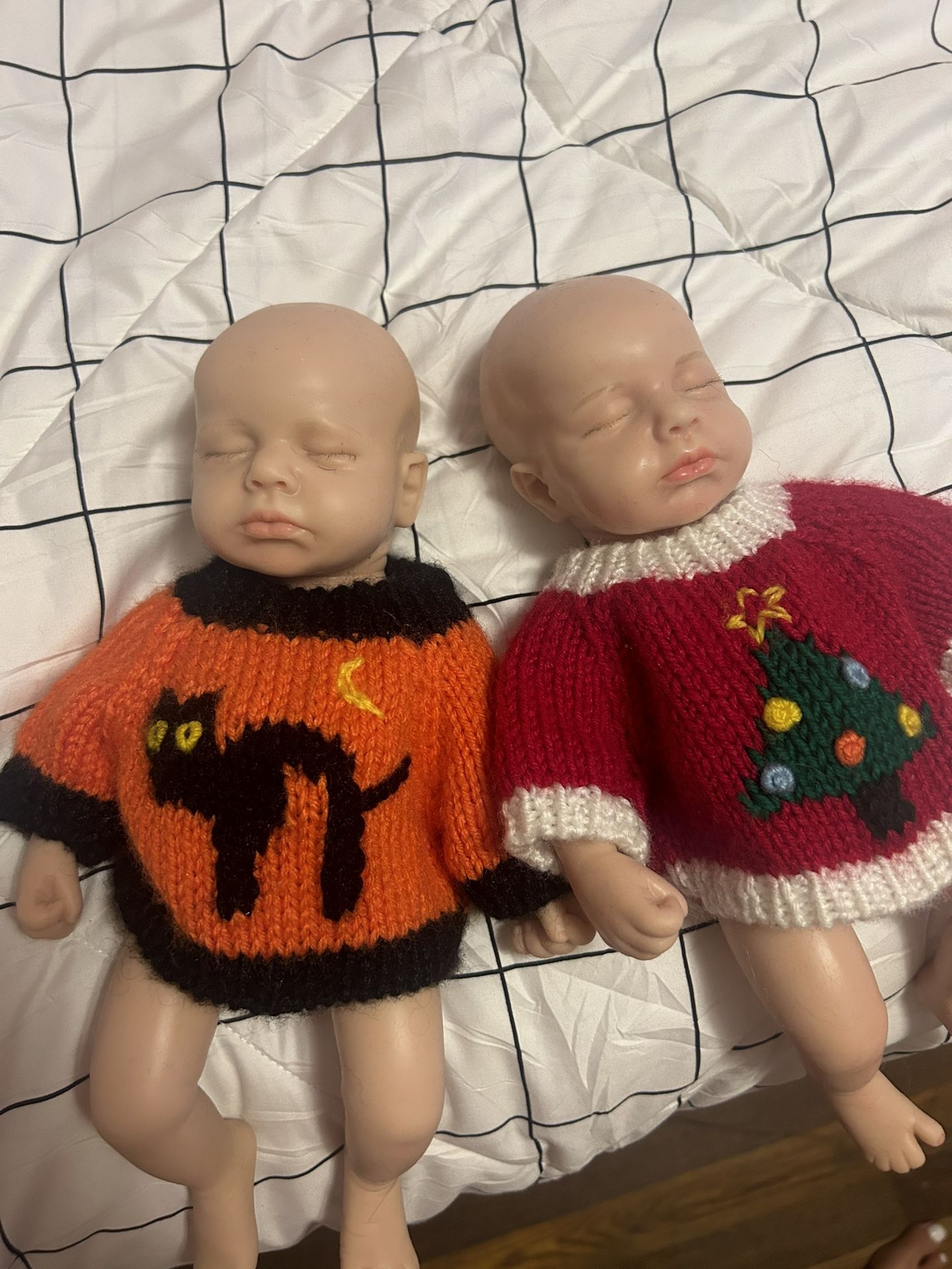 13” Lifelike Silicone Twin Youngsters Doll. One Girl One Boy