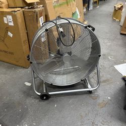 mollie 25 Inch 3572 CFM Industrial High Velocity Floor Drum Fan with 3 Speed Heavy Duty Metal Adjustable Tilt Portable Air Circulator for Home Bedroom