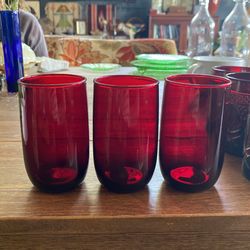 Vintage Anchor Hocking Ruby Red Glasses