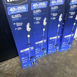 40v Cordless 15” String Trimmer Kit W/ 4.0 ah battery