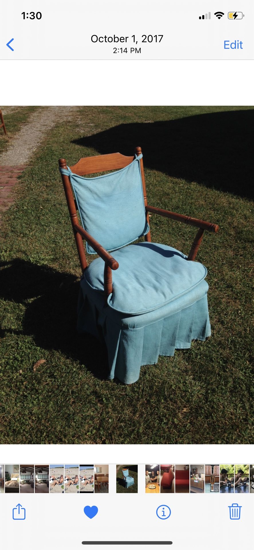 Antique Chair With Custom Skirt