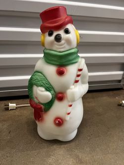 Vintage Blowmold Snowman