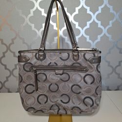 Coach Vintage 2000's Cancas Tote Gray